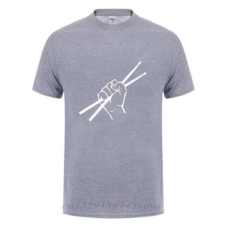 Drumsticks Clenched Drum Graphic T-Shirt Drums - Sound Shirts