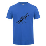 Drumsticks Clenched Drum Graphic T-Shirt Drums - Sound Shirts