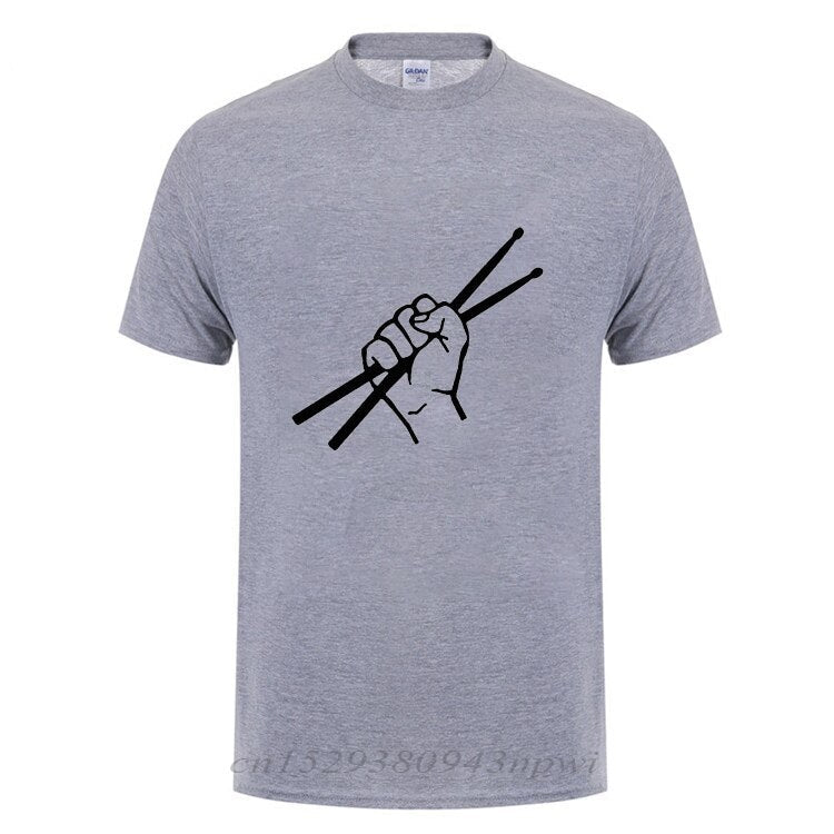 Drumsticks Clenched Drum Graphic T-Shirt Drums - Sound Shirts