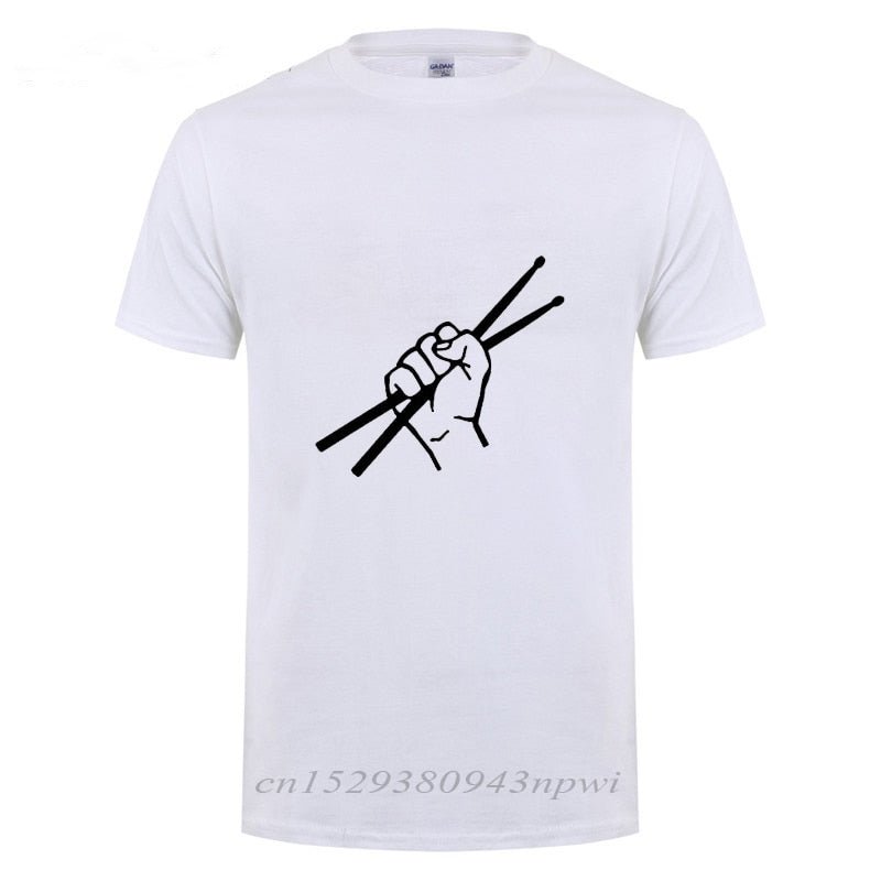 Drumsticks Clenched Drum Graphic T-Shirt Drums - Sound Shirts