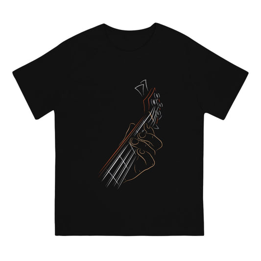 Finger Bass Line Drawing T-Shirt Guitar - Sound Shirts