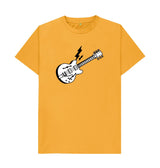 Hollow Body Guitar Lightning Print T-Shirt Guitar - Sound Shirts