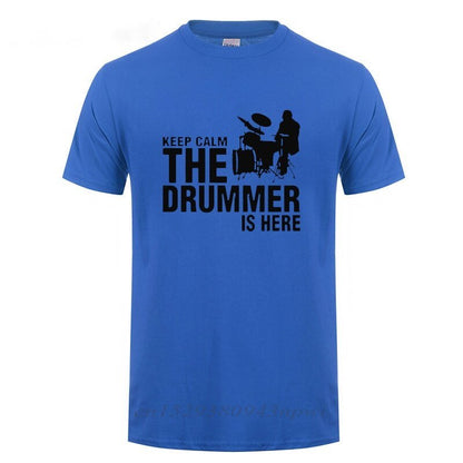 "Keep Calm The Drummer Is Here" Drummers T-Shirt Drums - Sound Shirts