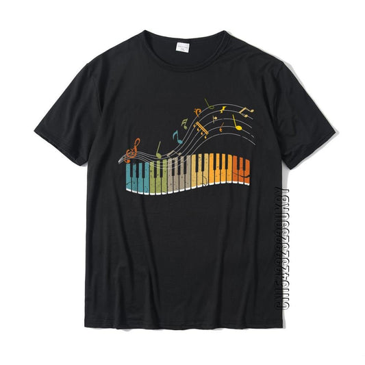 Rainbow Keyboard Music T-Shirt Synth - Sound Shirts
