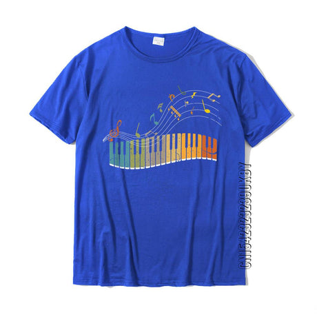 Rainbow Keyboard Music T-Shirt Synth - Sound Shirts