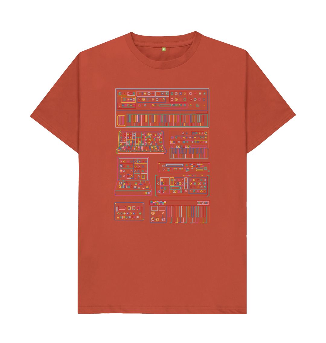 Rainbow Line Drawing Studio Synth - Sound Shirts