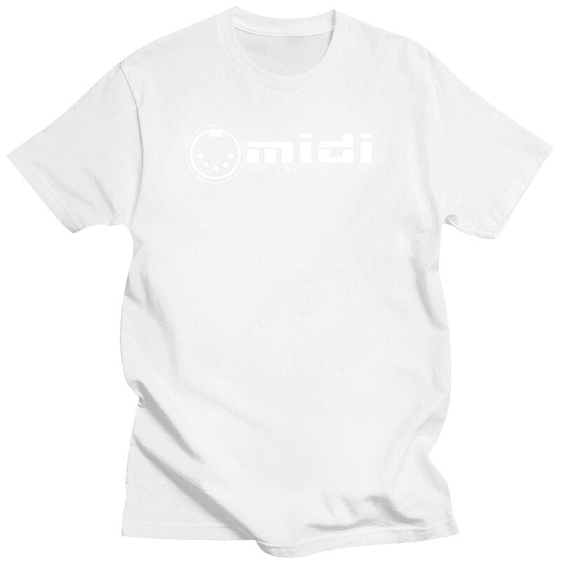 Retro MIDI Graphic Print T-Shirt Synth - Sound Shirts