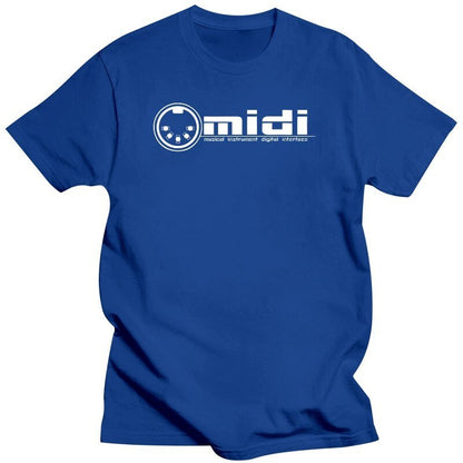 Retro MIDI Graphic Print T-Shirt Synth - Sound Shirts