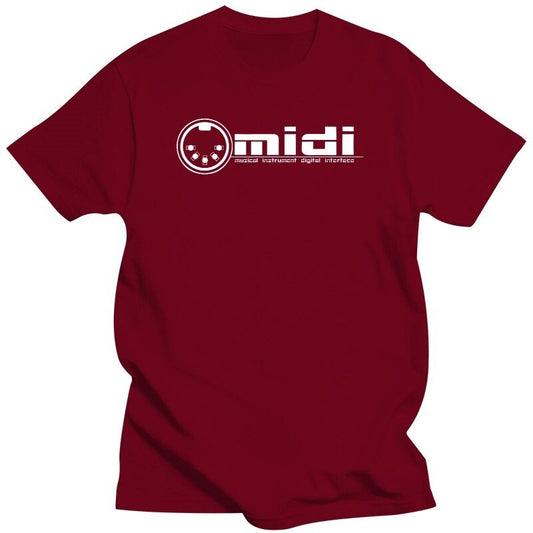 Retro MIDI Graphic Print T-Shirt Synth - Sound Shirts