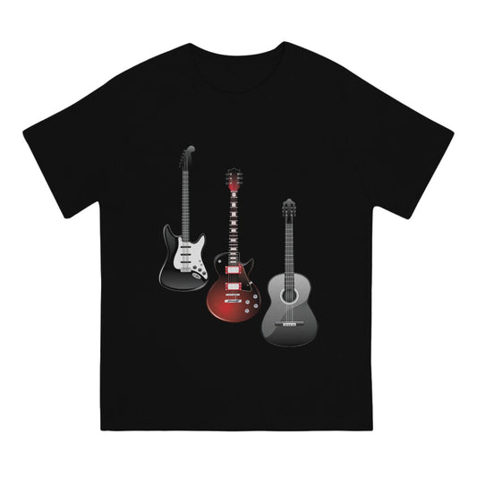 Strat, Les Paul & Acoustic Guitar T-Shirt Guitar - Sound Shirts
