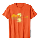 Sunset Graphic Guitar Lake T-Shirt Guitar - Sound Shirts