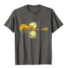 Sunset Graphic Guitar Lake T-Shirt Guitar - Sound Shirts