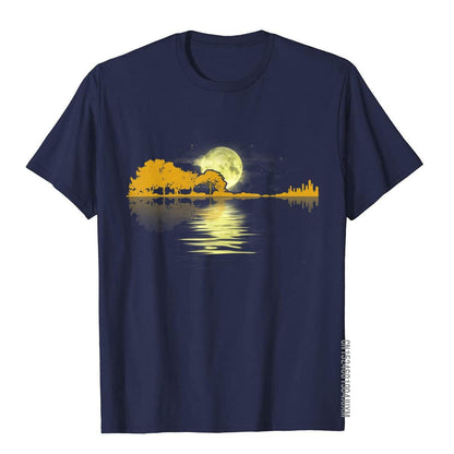 Sunset Graphic Guitar Lake T-Shirt Guitar - Sound Shirts