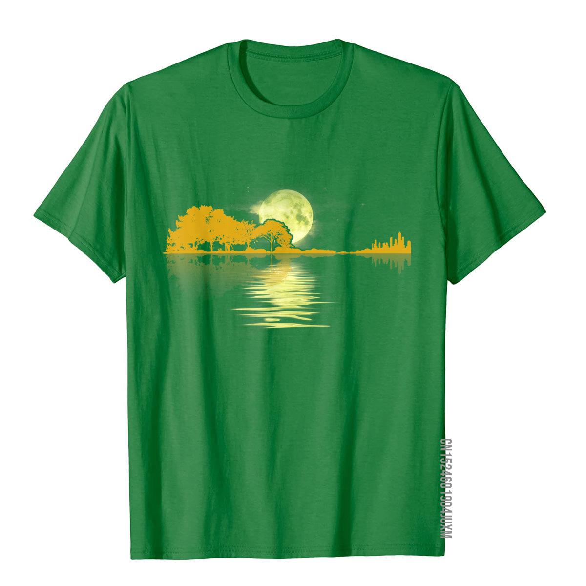 Sunset Graphic Guitar Lake T-Shirt Guitar - Sound Shirts