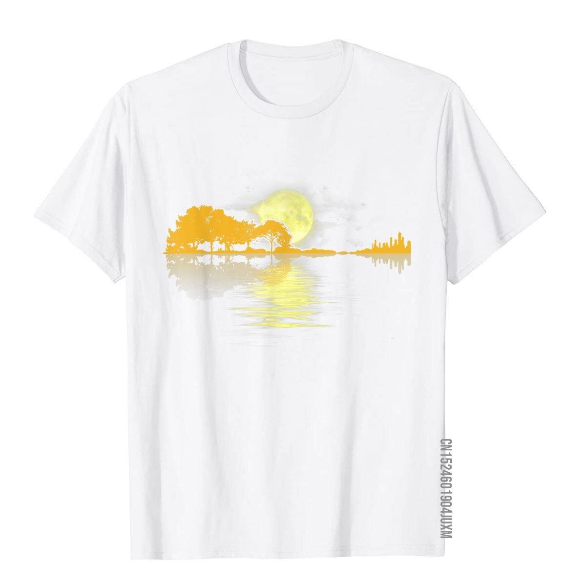 Sunset Graphic Guitar Lake T-Shirt Guitar - Sound Shirts