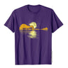 Sunset Graphic Guitar Lake T-Shirt Guitar - Sound Shirts