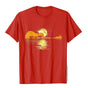 Sunset Graphic Guitar Lake T-Shirt Guitar - Sound Shirts