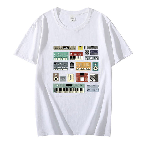 Wired Recording Studio Graphics T-Shirt Synth - Sound Shirts